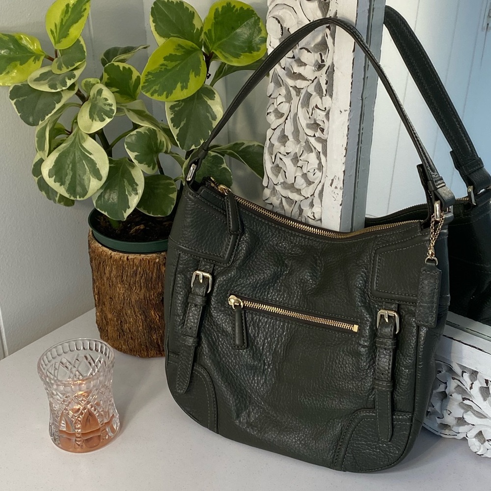 Cole Haan Dark Green Leather Bag